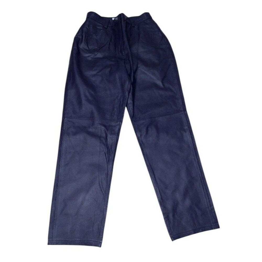 Tower Hill Leather Pants Women's 10 Purple Moto Whimsygoth Biker Grunge